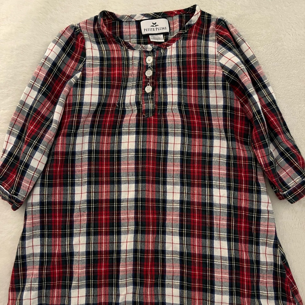 Petite Plume Plaid Flannel Nightgown